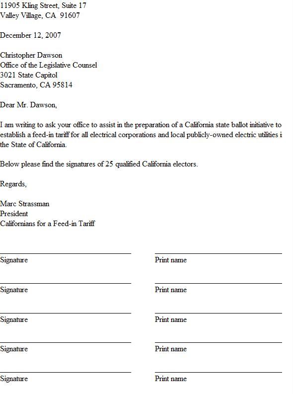 California Feed-In Tariff